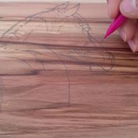 Preparation support bois pour peinture acrylique